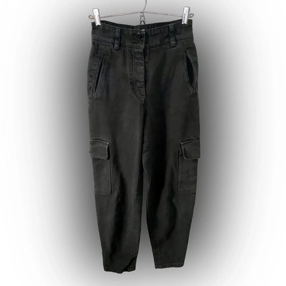 Aritzia Wilfred Free High Rise Black Cargo Pants Size 2 - Picture 5 of 14